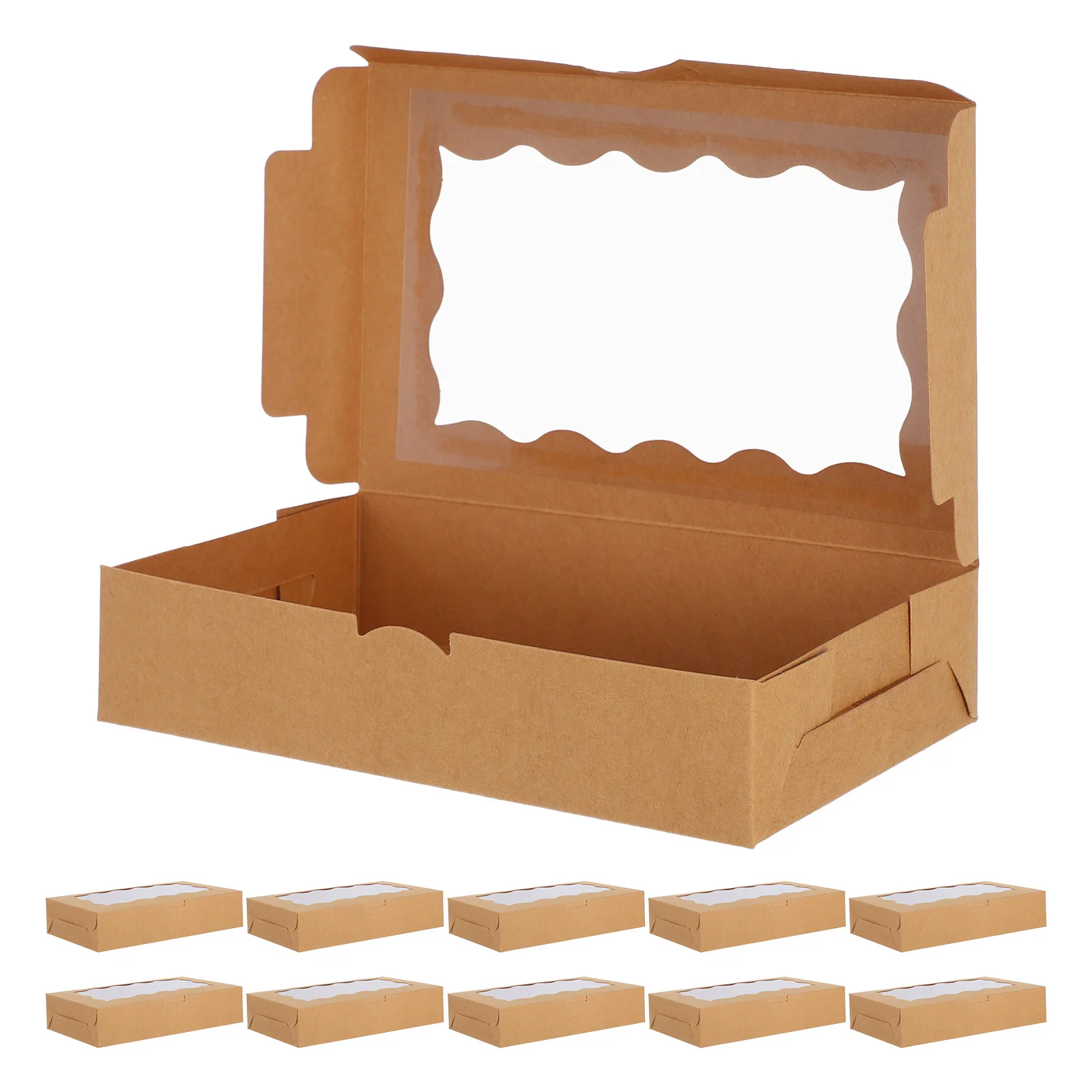 

12 Pcs Pastry Packaging Box Food Containers Cookie Candy Boxes Party Favors Pie Paper Small for Treats Baking Bakery