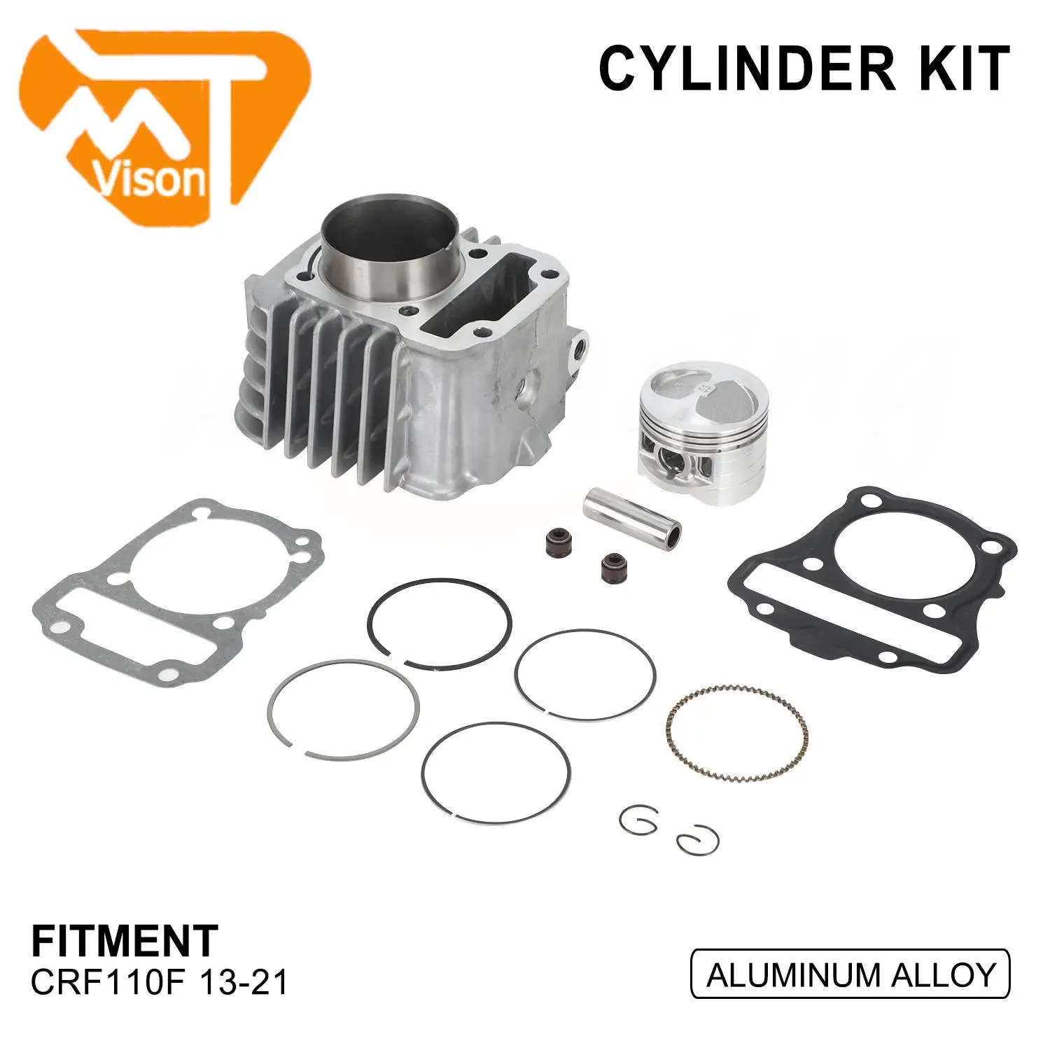 Cylinder Piston Gasket Kits Motorcycle Parts Piston Rings Head Base Gasket Kits Aluminum for HONDA CRF110F CRF 110F 2013-2021