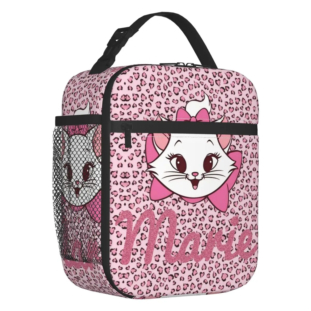 

Custom Cute Baby Kitten Insulated Lunch Bag for Work School Marie Cat Girly Film Portable Thermal Cooler Lunch Box