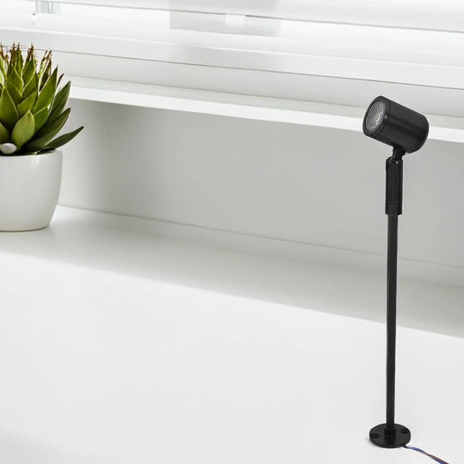 Jewelry Spotlight Mini LED Display Light with Adjustable Standing Pole Compact Design for Showcases Cabinets Countertops Shelf