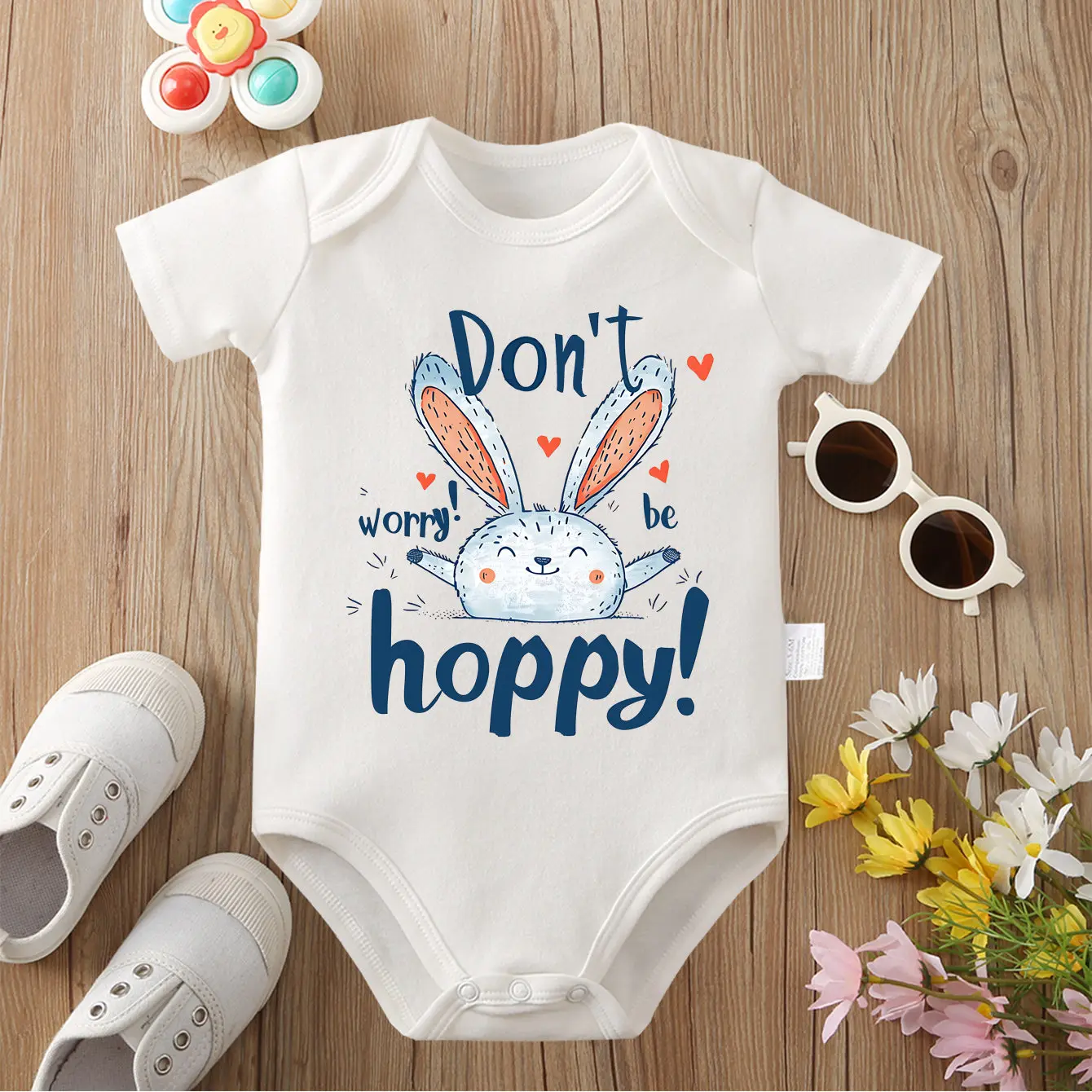 

Ткань из чистого хлопка с кроликом не волнует, изысканный принт, удобный комбинезон-комбинезон для ребенка, комбинезон для новорожденных от 0 до 12 месяцев