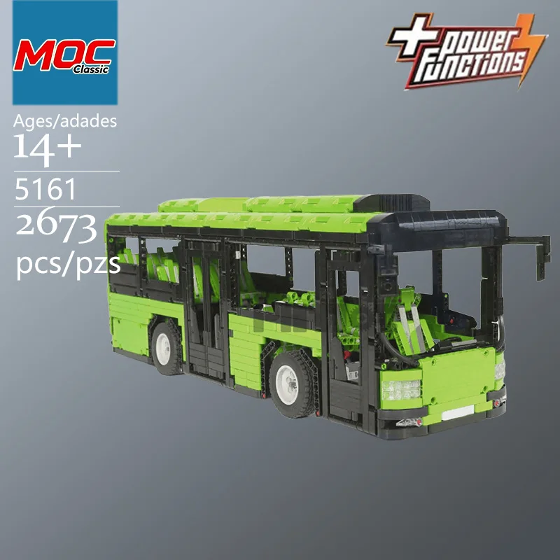 Specially Customized MOC Public Bus Technic Model - Trendy Educational Toys - Fun Building Game Set Hot Selling Holiday gifts
