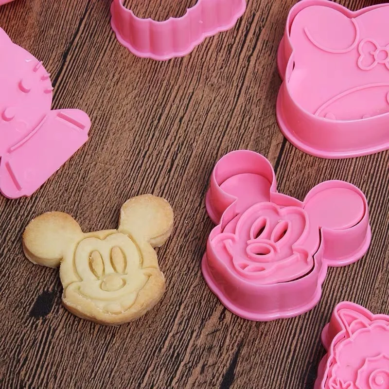 Lilo Stitch Disney Cutter Cake Cookie Mold New Mickey Minnie Mouse Anime Kawaii Fondant Baking Tool Biscuit Kids DIY Toys Gift