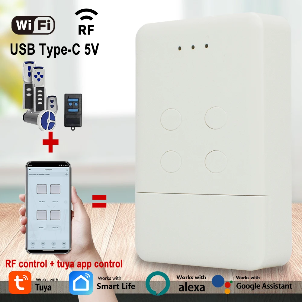 NEW Tuya WiFi RF Normstahl CRAWFORD Remote Control Smart Home Via SmartLife for RCU 433 2K 4K 433.92 Support Alexa,Google Home
