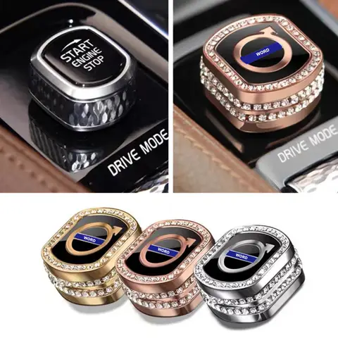 자동차 중앙 콘솔 엔진 점화 스위치 단추 손잡이 커버 트림, 볼보 XC90 S90 V90 XC60 S60 V60 18-24 인테리어 액세서리