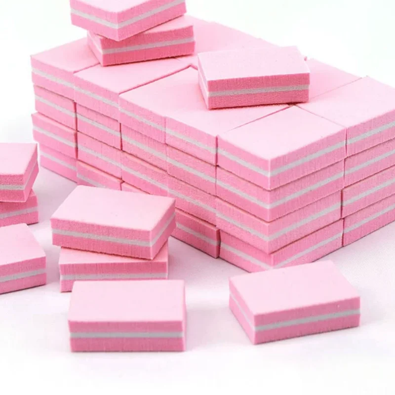 10/50/100 Stück, gemischte quadratische Nagelfeilen aus Schaumstoff, doppelseitig, zum Polieren, Schleifen und Glätten von Nagellack, Polierstreifen für Pediküre und Maniküre. – Detail 14