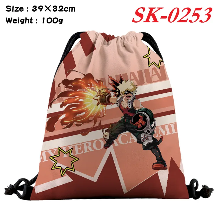 Anime Mein Hero Wissenschaft Kordelzug Tasche Cartoon Bookbag Schulter Taschen Tragbare Rucksäcke Geschenk