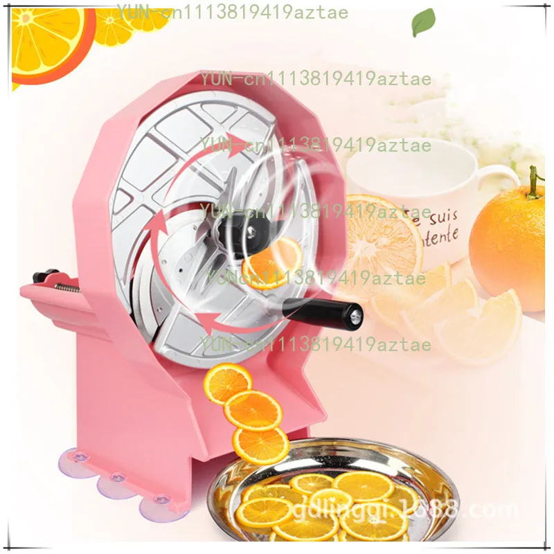 Commercial Double Slots Fruit Vegetable Slicer, Adjustable Thickness Multifunctional Slicer for Milk Tea Shop