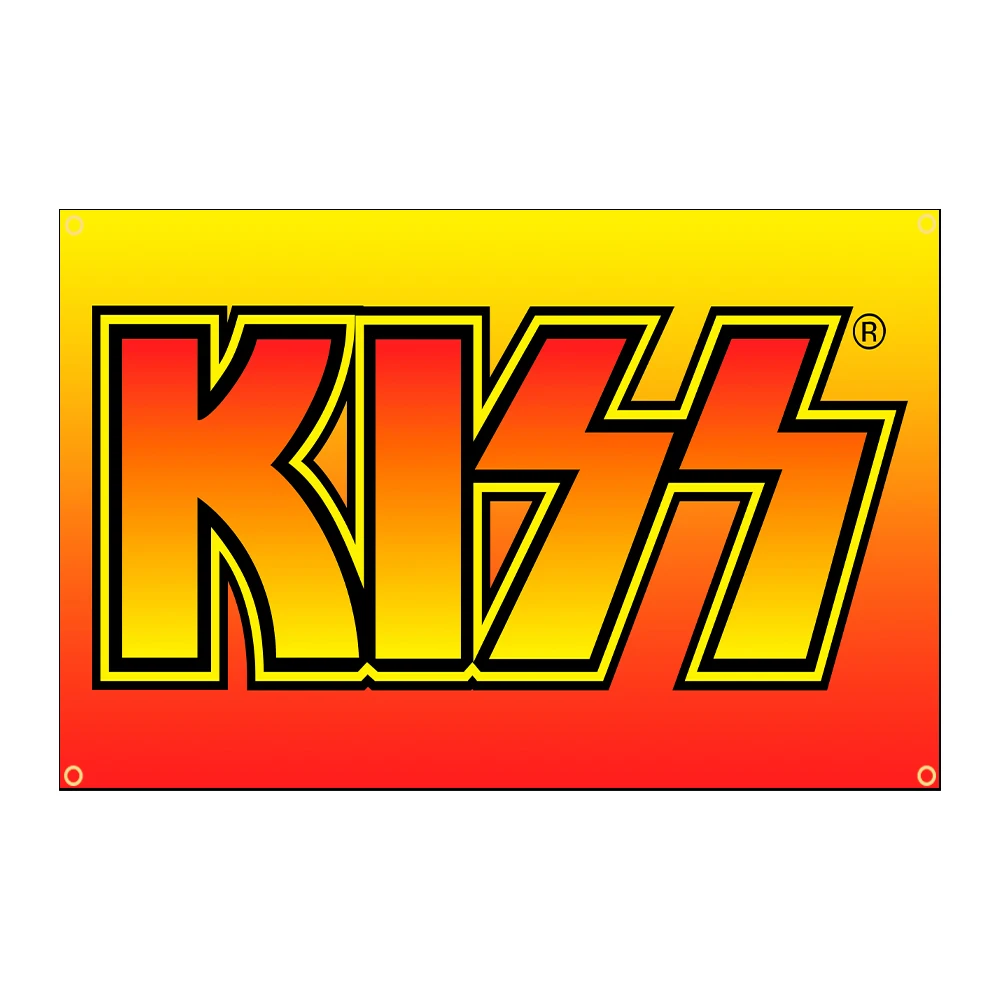 3Jflag  90x150cm Kiss Alive 3 Music Band Flag Heavy Metal Pop Ainger Rock Interior Decoration Banner Tapestry