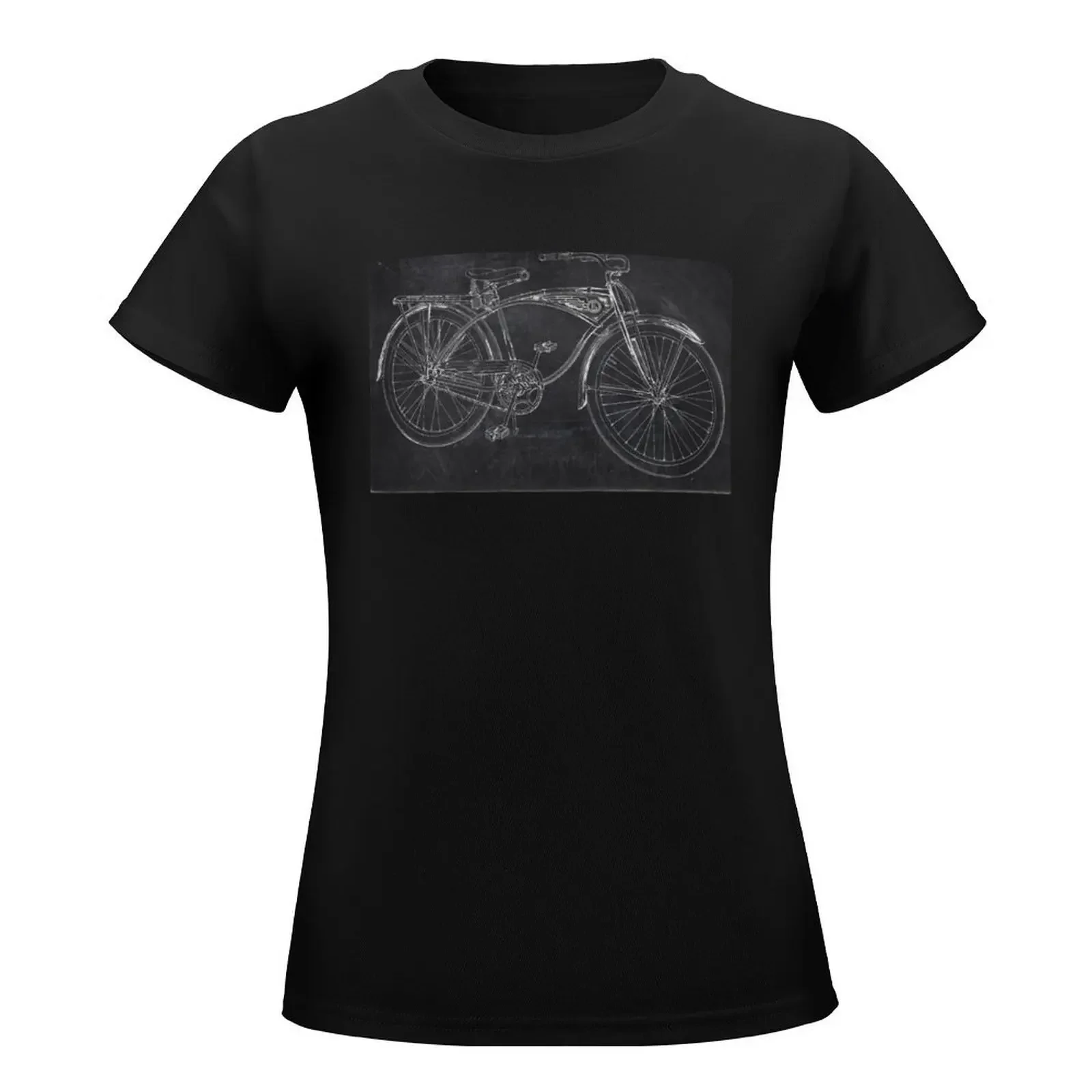 Vintage 1939 Schwinn Bicycle Chalkboard T-Shirt shirts graphic tees tees woman t shirt