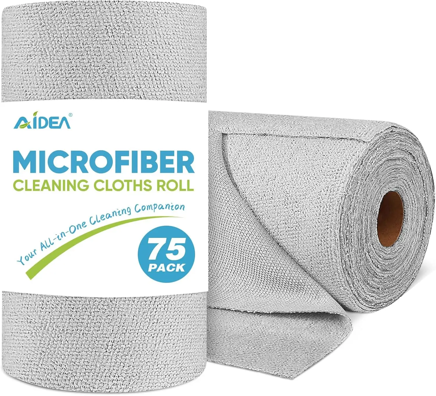 

Многоразовые салфетки из микрофибры в рулоне, 75 шт., серые, отрывные полотенца для автомобилей, кухни, окон