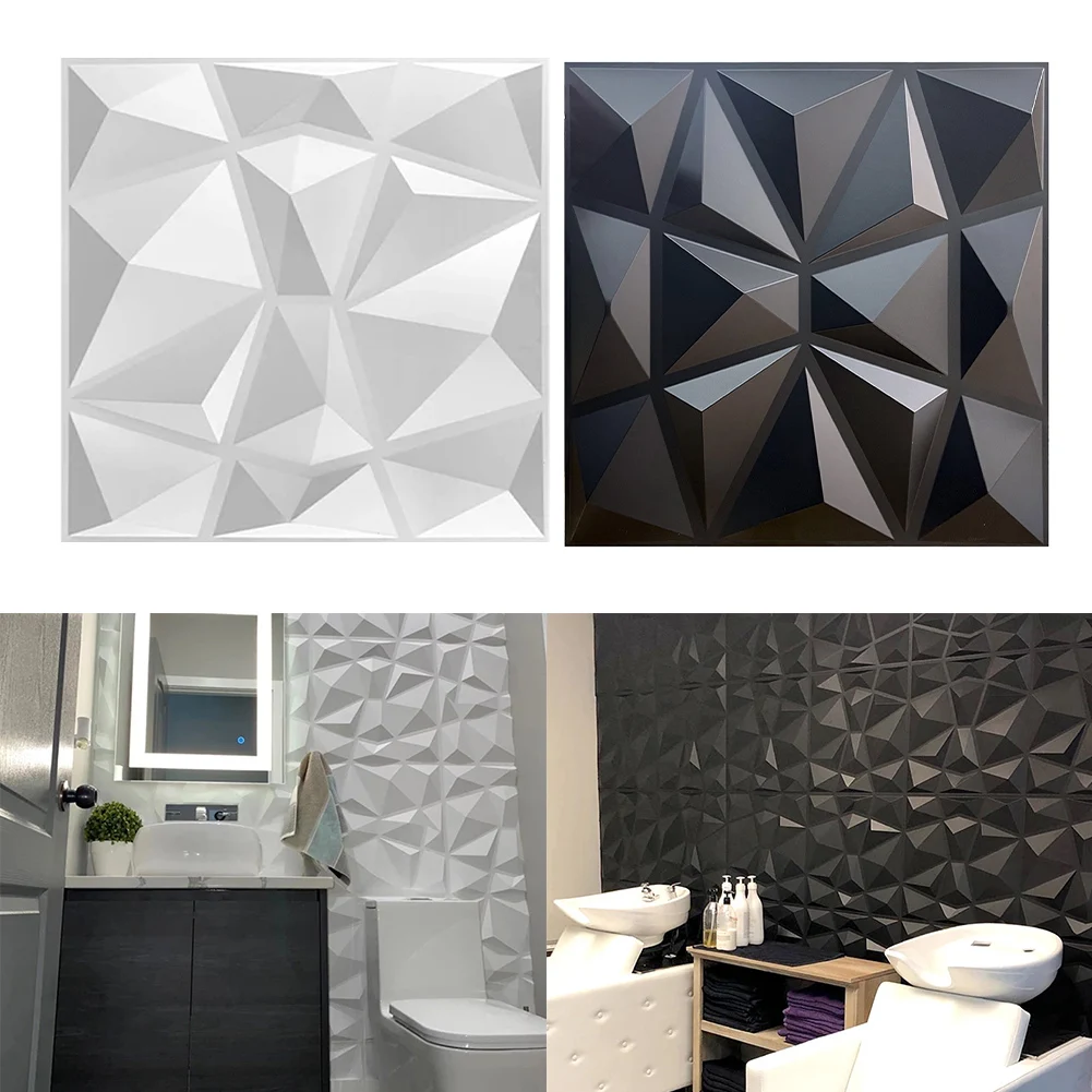 1pc 3D Textured Wall Panel 30x30cm Wall Renovation 3D Wall Panels Sticker Art Tile Room Bathroom Ceiling Decoration Accessories