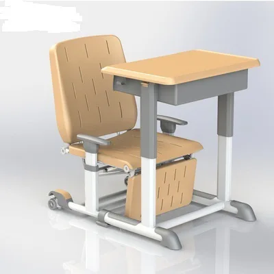 Nap bed folding chair, hand crank can be lifted and reclined children's study tables and chairs, primary school students midd