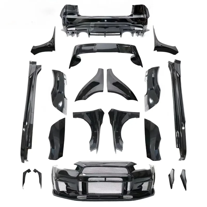 

Runde FRP Material for Mitsubishis Lancer Upgrade VARI Style Wide Body Kit Front Bumper Rear Bumper Side Skirts Hot Sales