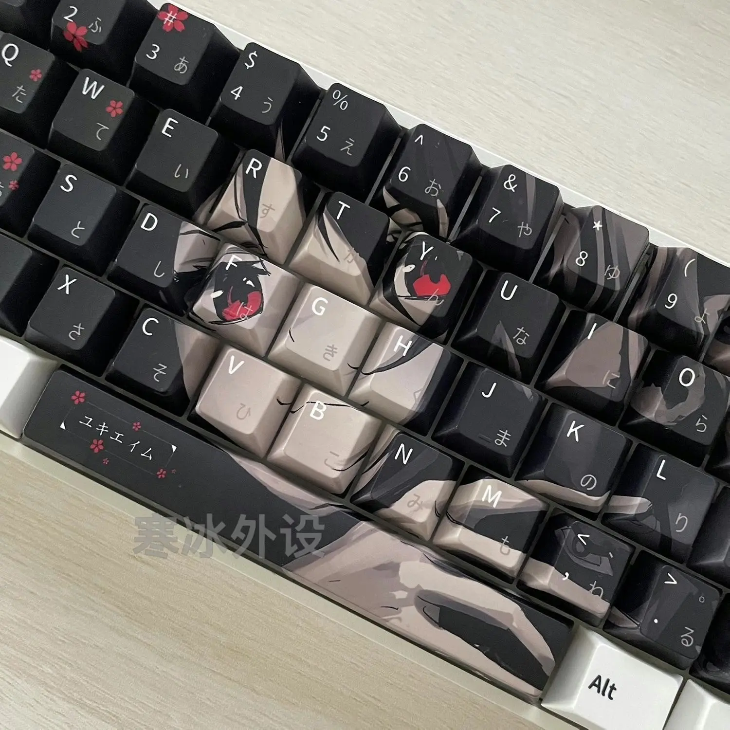 

Set Key Caps Yuki Aim Keycaps with ANSI Layout Anime Keycaps PBT Dye-Sub Thick Keycaps Cherry Profile for Mad68/ez63/atk