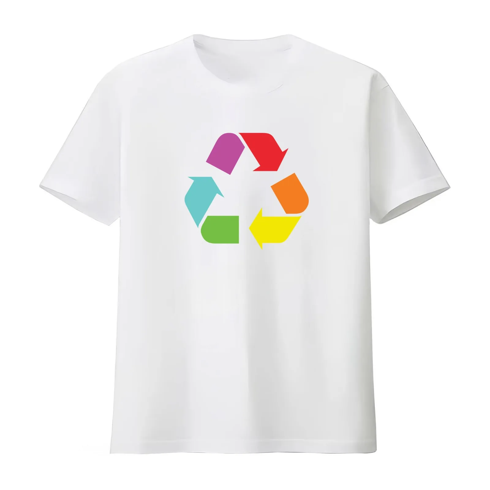 Eclectic Method Recycle Logo T-Shirt Summer Casual Cotton Tee Oversized Streetwear Tops Vintage Graphic Print 100% Cotton