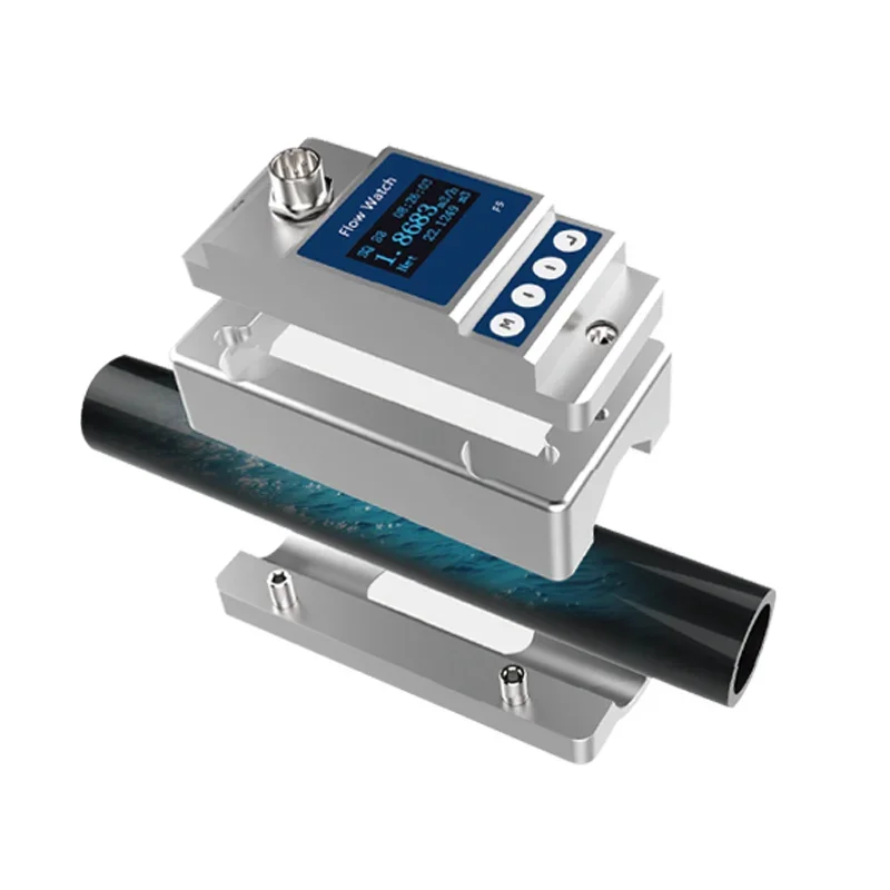 FHM500 4-20mA RS485 External Card Flow watch Snap Clamp On Ultrasonic Flowmeter transducer flow meter