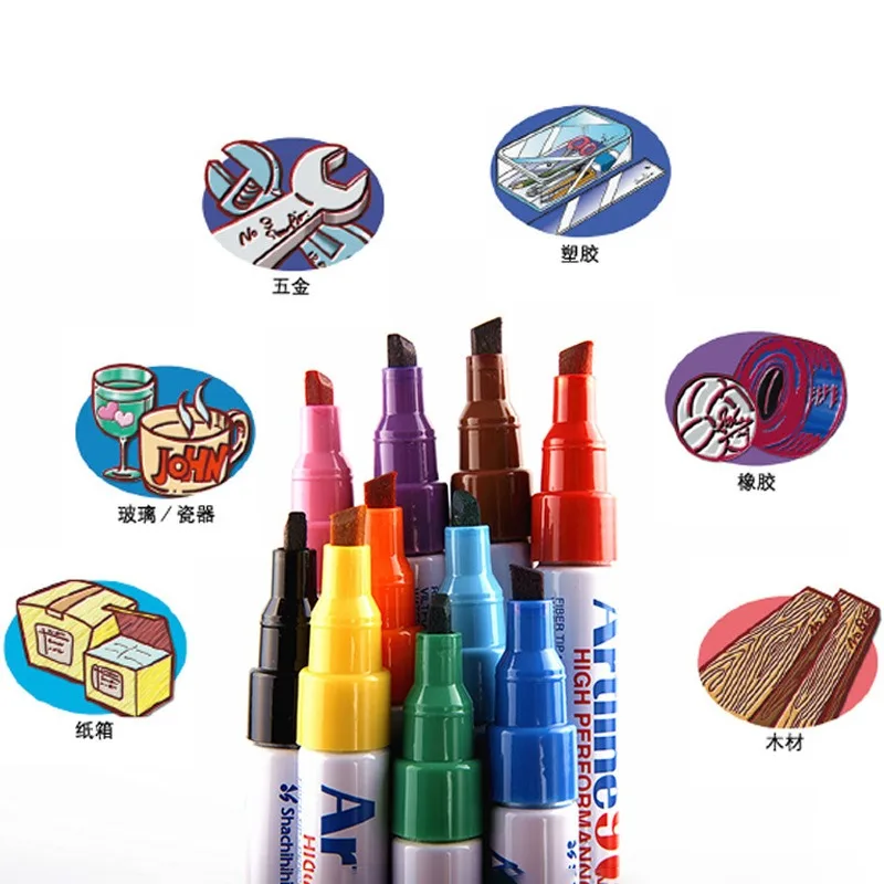 Artline EK-90 quadratischer kopf ölig schnell trocknender marker stift box kopf marker stift 2-5mm großer kopf stift schnell trocknend wasserdicht