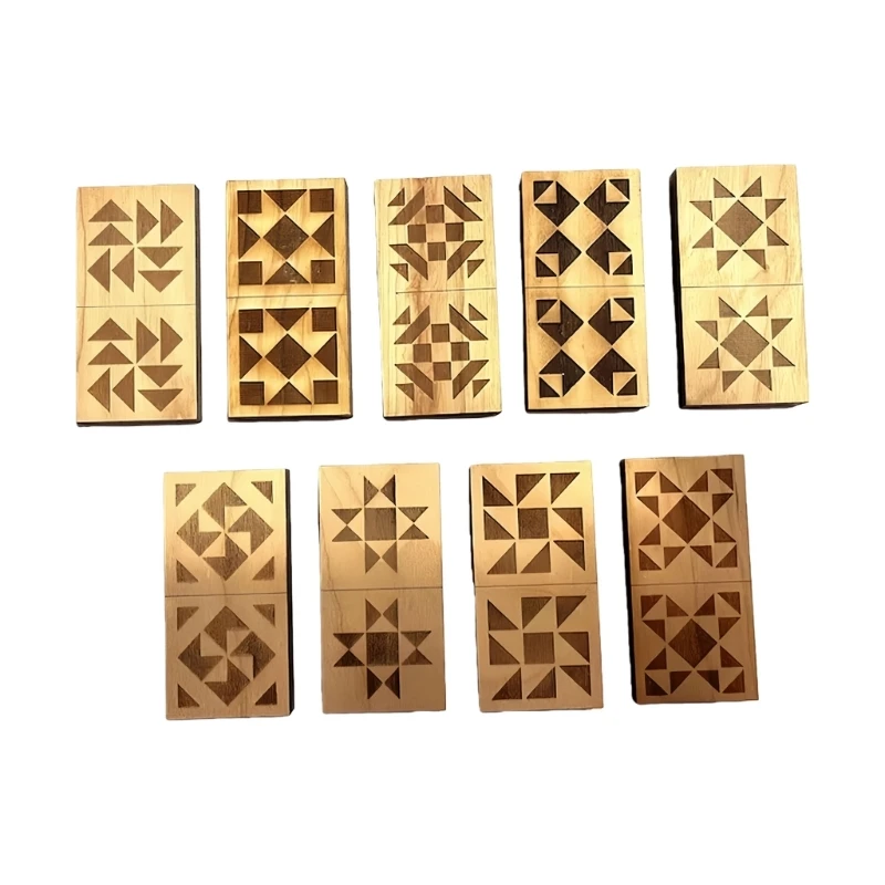 가족의 즐거움과 학습을 위한 교육용 나무 도미노 퍼즐 블록 세트 창의적 학습 도구 15UB