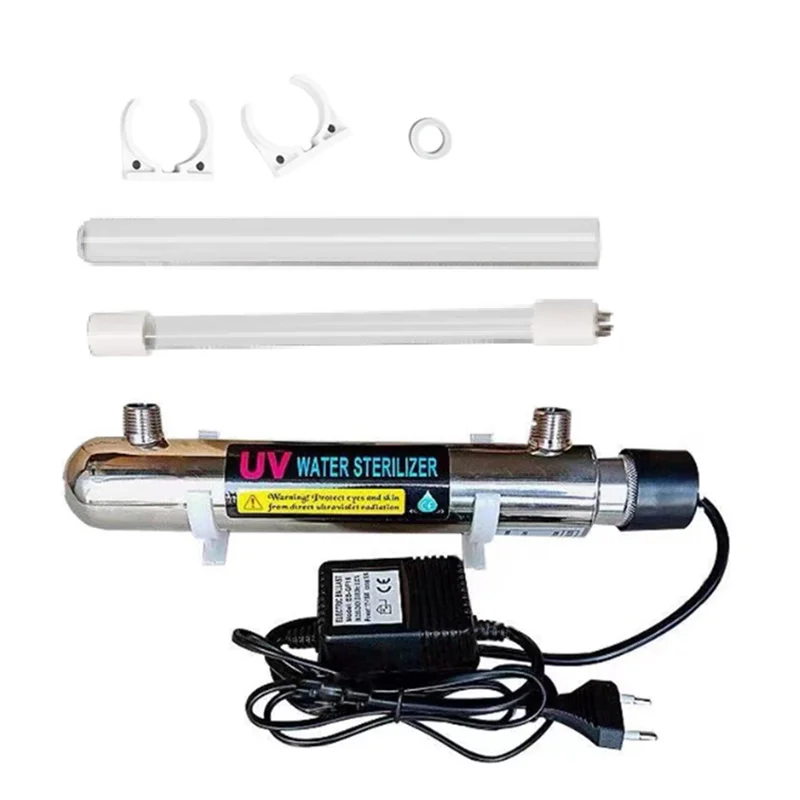 b64b-eu-plug-16w-stainless-steel-uv-water-sterilizer-ultraviolet-tube-lamp-aquarium-fish-tank-purifier-direct-drinking-disinfect