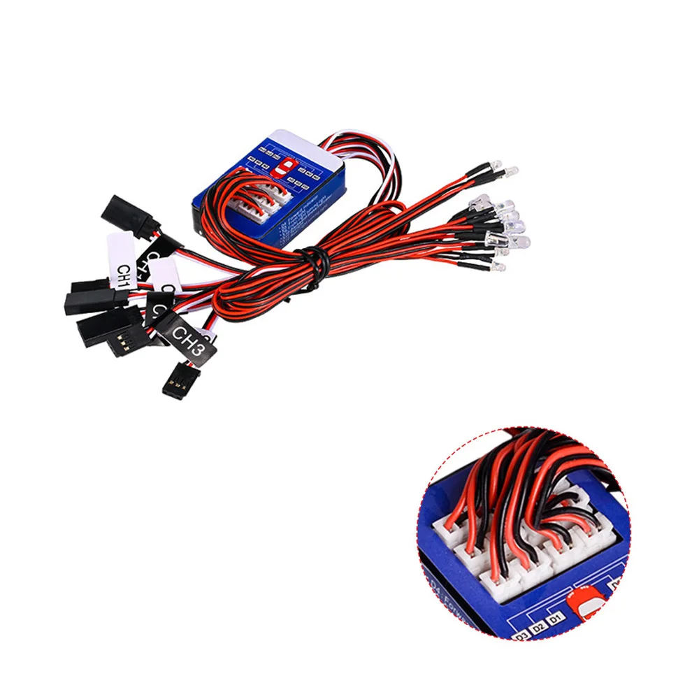 Simulation Blitzlicht 12 LED-Beleuchtungs satz Lenkbremse für Modelle im Maßstab 1:10 RC Auto Yokomo Tamiya HSP HPI Axial RC4WD TrX