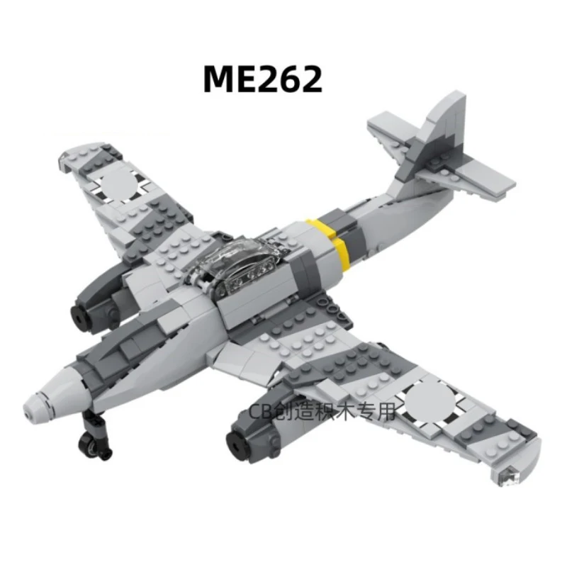 Germany Military Building Block Series WW II ME262 Bomber Kid DIY Assembled Bricks Toy Fighter Model Children Xmas Gifts