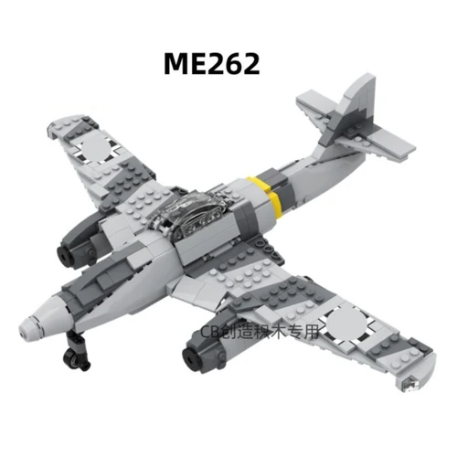 독일 군사 빌딩 블록 시리즈 WW II ME262 폭격기, DIY 조립 벽돌 장난감, 전투기 모델, 어린이 크리스마스 선물 