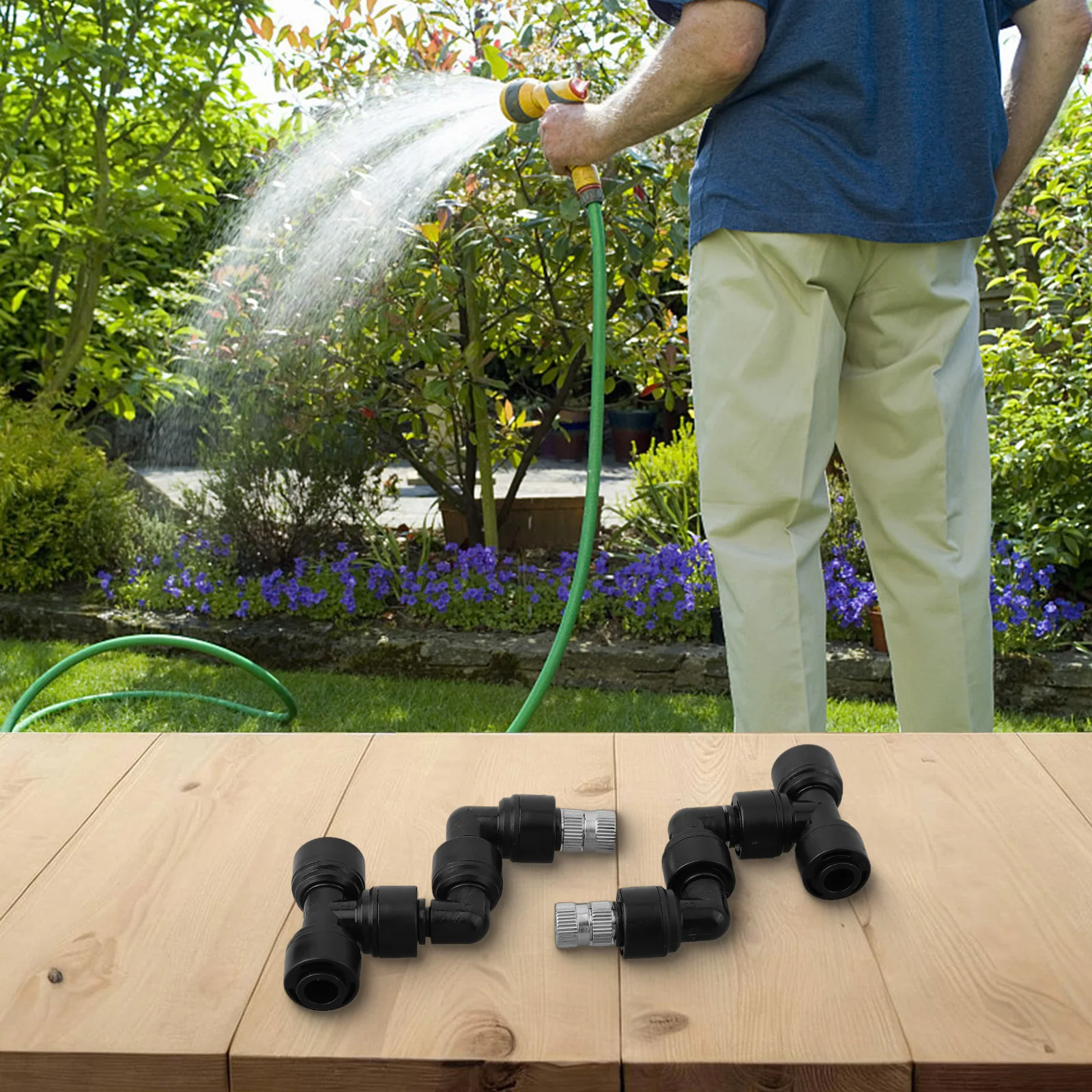 Misting Nozzle Replacement Parts for Reptile Habitat with Full Water Coverage and Rotatable Design for Flexible Positioning