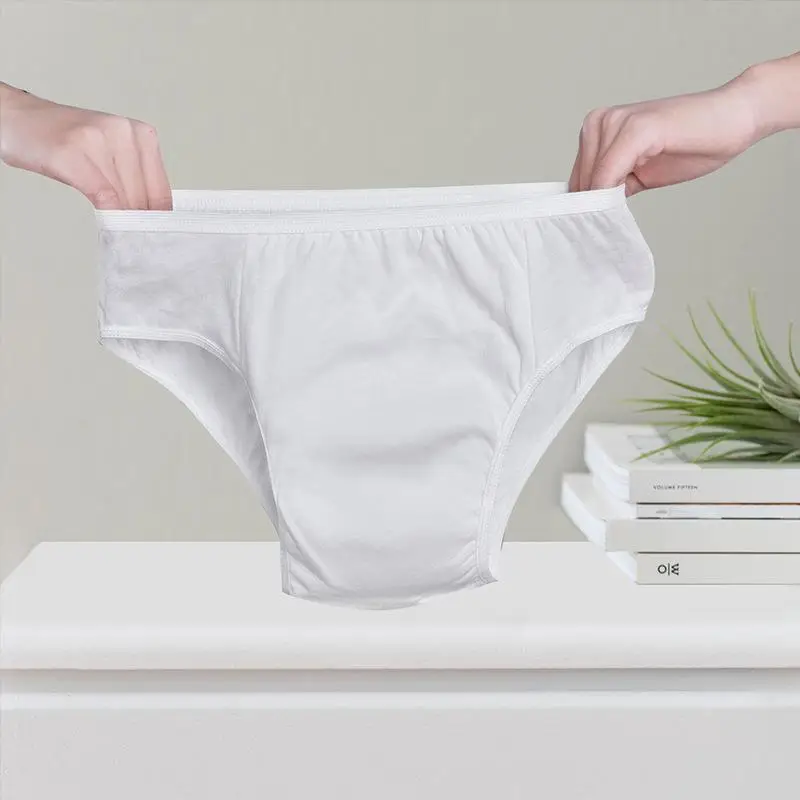 5Pcs/pack Male Female Business Trips Portable Disposable Pure Cotton Underpants Pregnant Women Postpartum No-Clean Underpants