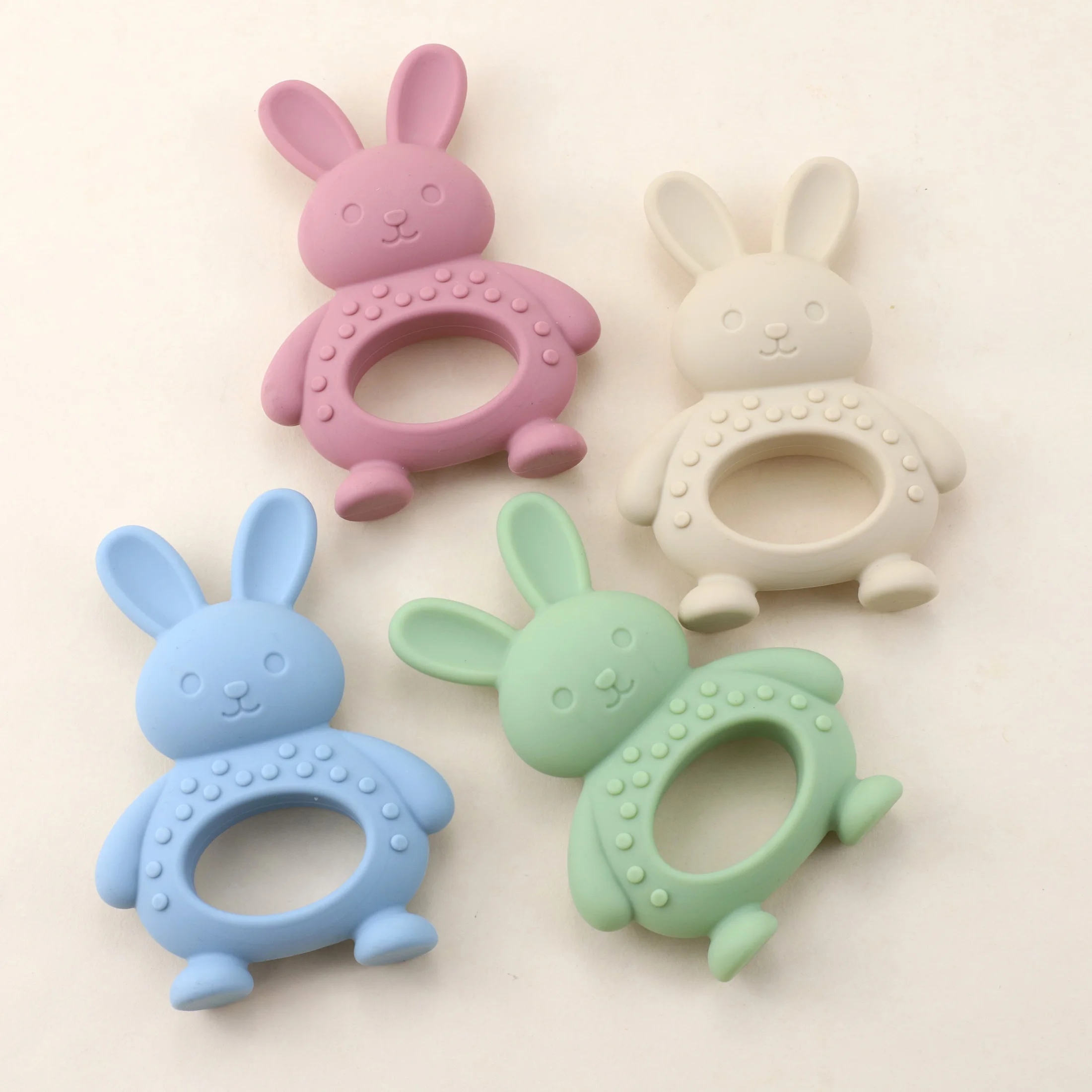 New Silicone cartoon Rabbit Teething Toy for baby Teeth Grinding