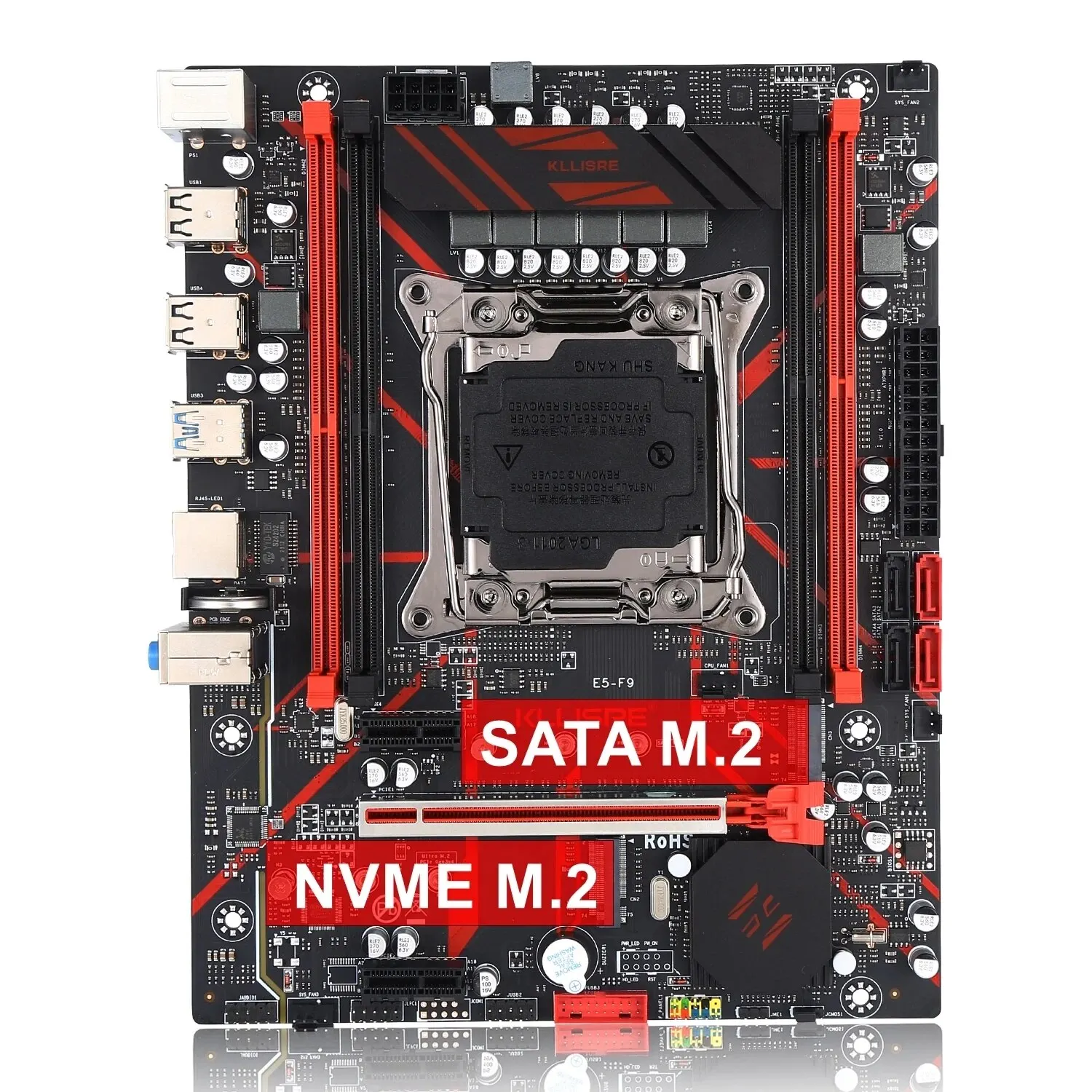 Kllisre X99 Kit Xeon E5 2650 V4 CPU 2pcs X 8GB =16GB 2666MHz DDR4 Memory LGA 2011-3 X99 Motherboard