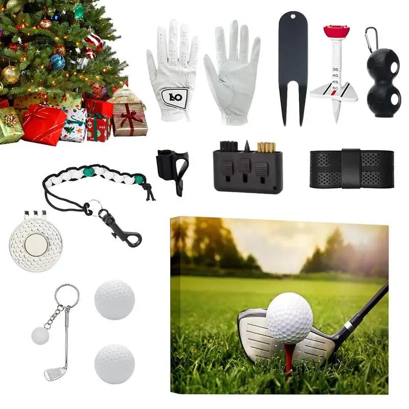 

24-Days Christmas Golf Advent Calendar 2024 Advent Calendar Xmas Countdown Golf Accessories for Beginner Friends Golfers