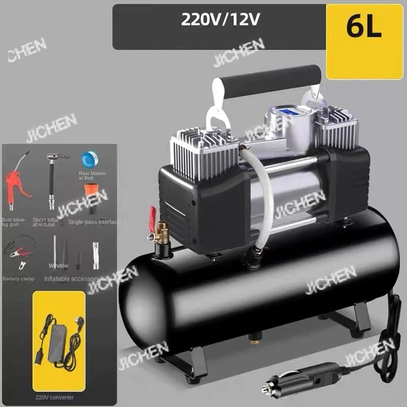 

Air compressor car air pump 12V/220V 2.5L/4L/6L portable tire inflator electric