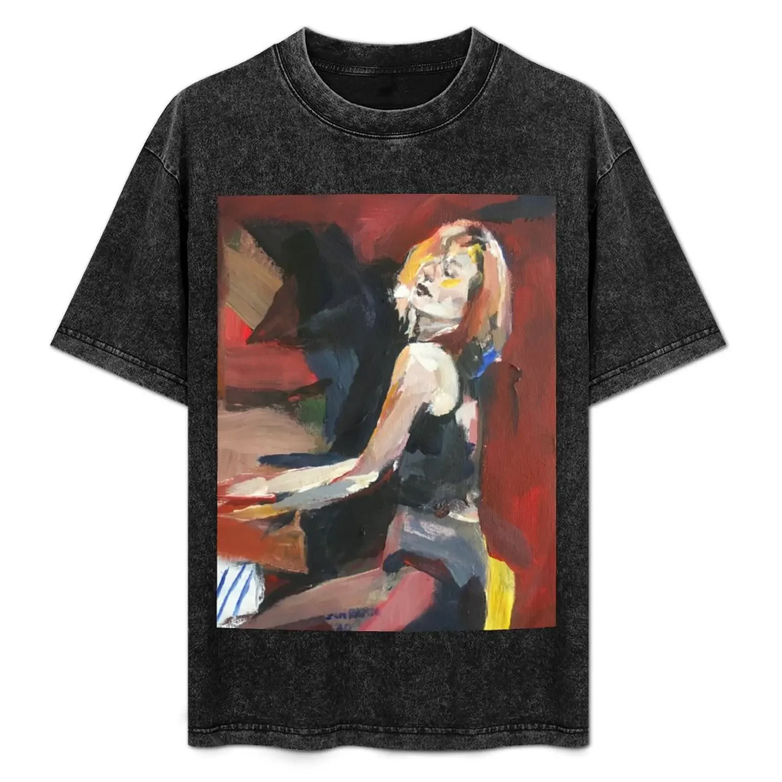 

Tori Amos Red Fire T-Shirt Plus Size Basic Short Sleeve Top