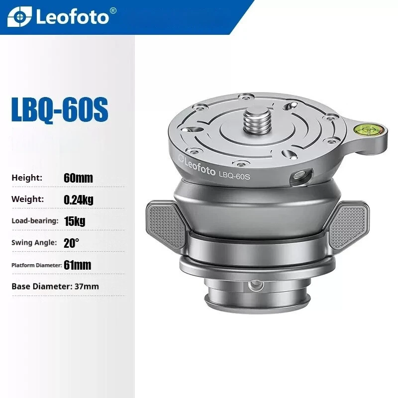 

Leofoto LBQ-50S/60S LQ Dedicated Horizontal Hemispherical Head Adapter Plate Quick Leveling Adjustment