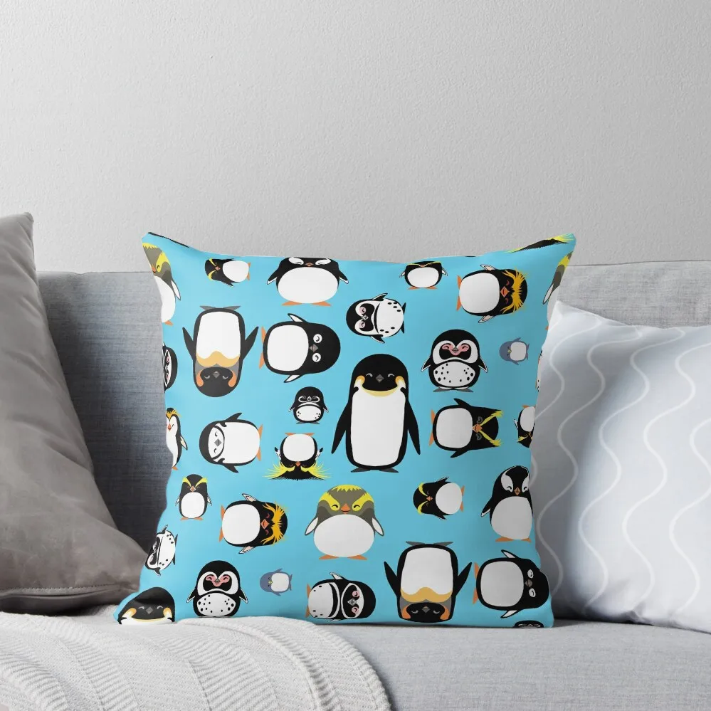 

Know Your Penguins Throw Pillow Cushions Cover Bed pillowcases Pillows Aesthetic pillows decor home pillow