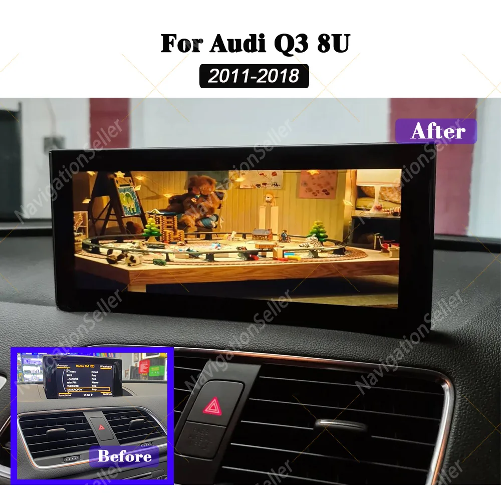 

VIGOHI 10.25" Android 15 Wireless Carplay Auto For AUDI Q3 8U 13-18 Auto Stereo Multimedia GPS Navigation Touch Screen Display