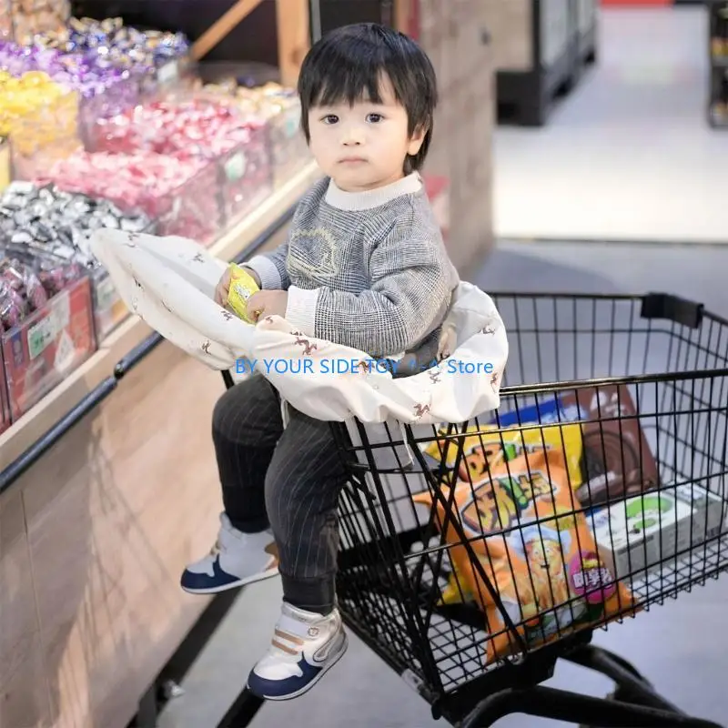 الرضع سوبر ماركت البقالة غطاء عربة التسوق المطبوعة وسادة مقعد الطفل حالة الغبار الاطفال السفر وسادة مقعد كم U6XE #4