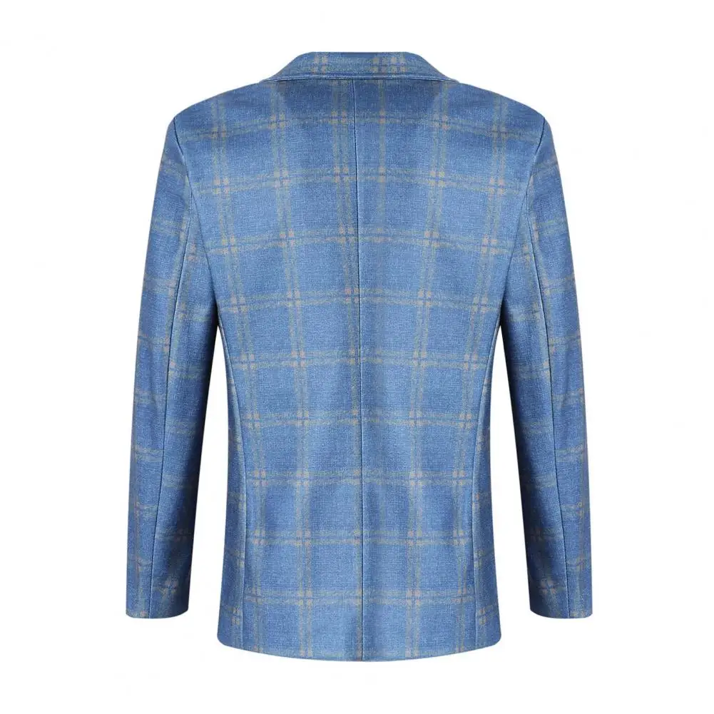 

Business Stripe Men Suits Slim Fit Peaked Lapel Groom Formal Elegant Single Breasted Male Blazers Print Suit Pockets Placket