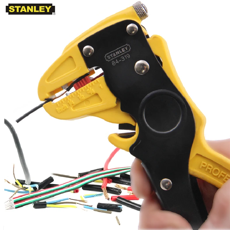 Stanley 2In1 Φ0.2-6mm Professional Stripper Self-adjusting Cable Tools Stripping Pliers Electrician PVC Wire Cutter Cutting Side