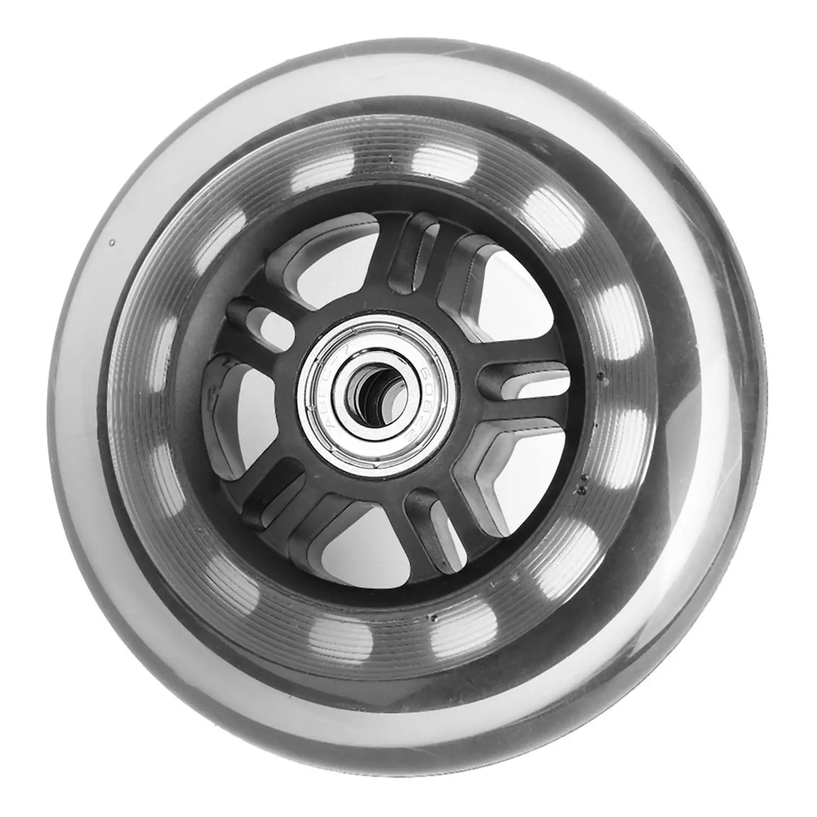 ABEC-7 608ZZ Bearing 4in PU Caster Wheels - Soft Replacement Trolley Rollers for small Carts, Doors & Hardware