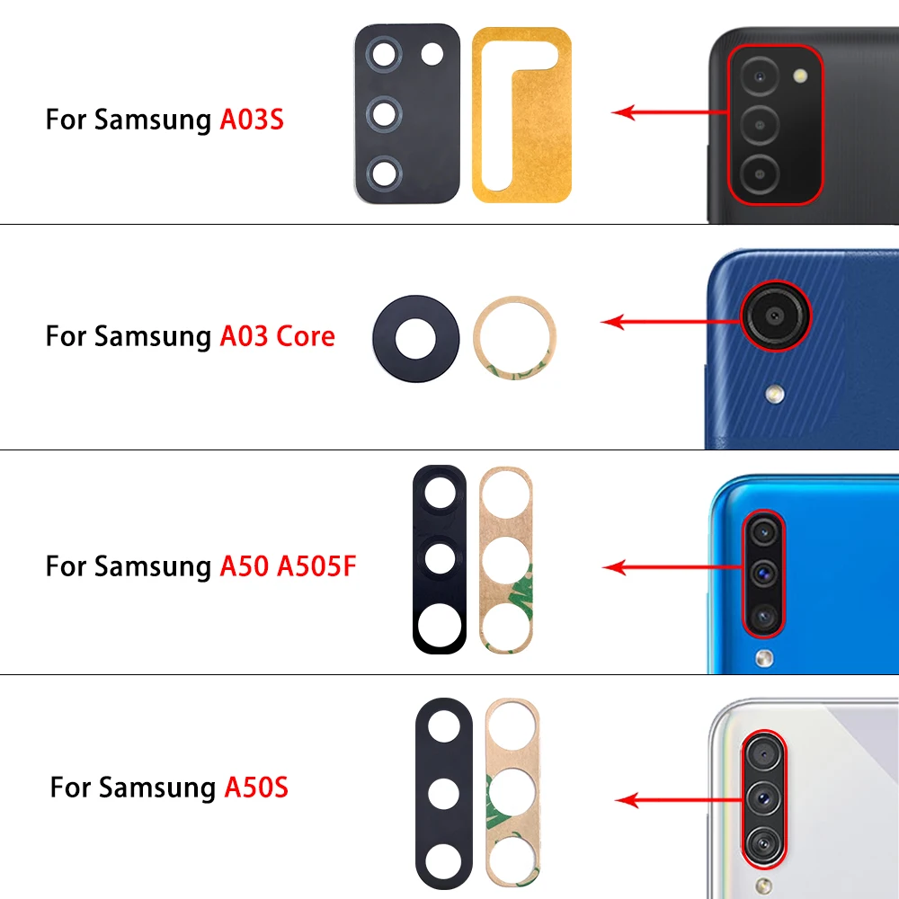 NEW Rear Camera Glass Lens Cover With Adhesive For Samsung A03S A02S A01 A02 A03 A10 A20 A30 A40 A50 A70 A70S A80 A03 Core