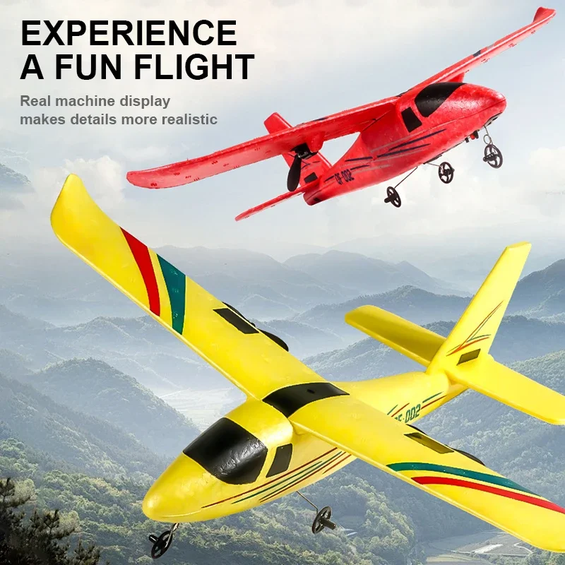 QF002 RC Glider 2.4G 2CH DIY Hand Throwing EPP Foam Plane Fixed Wings Aircraft Remote Control Airplane Figher Toys for Boys Gift