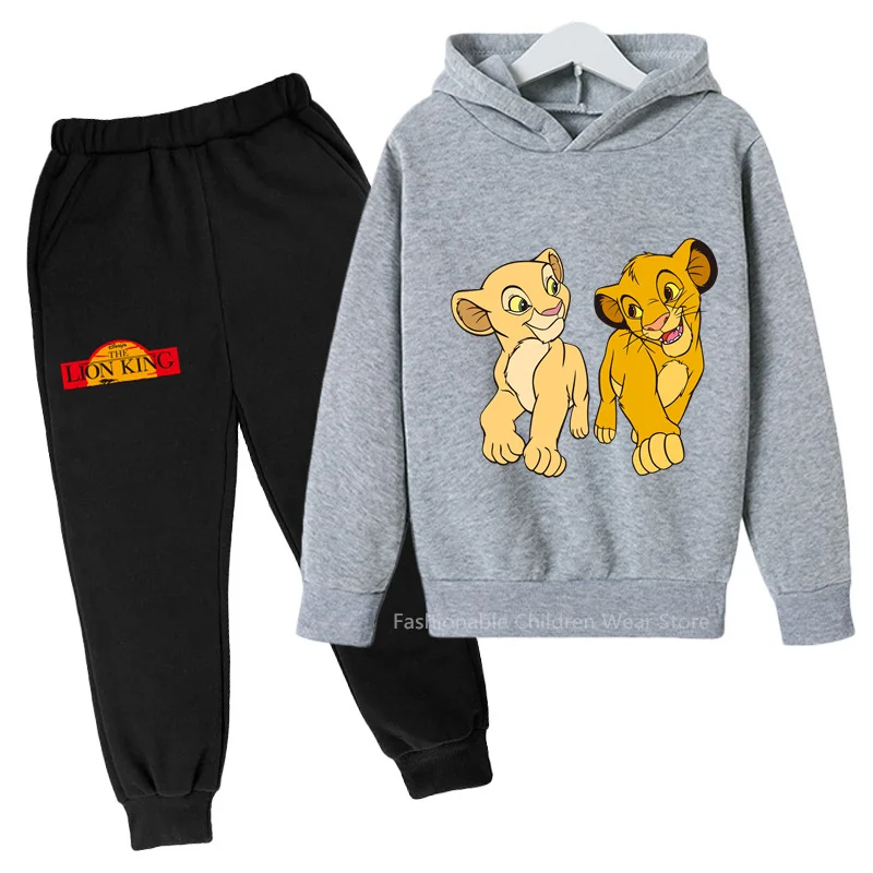 Disney's Lion King Kids' Hoodie and Pants Set - Cute and Casual for Boys & Girls' Stylish Autumn and Spring Adventures