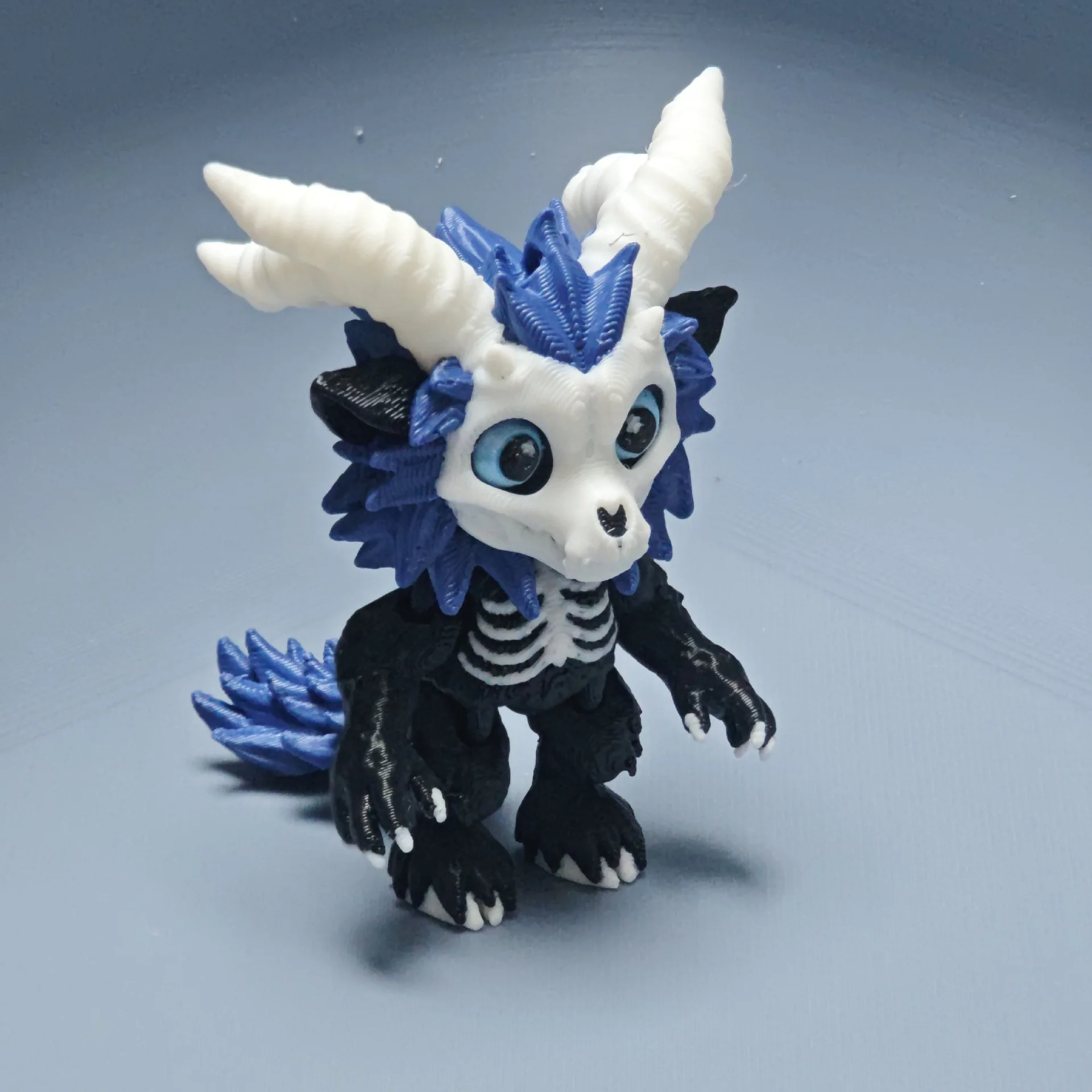 3D printing skull dragon joint movable Q version cute ornament tide play doll pendant