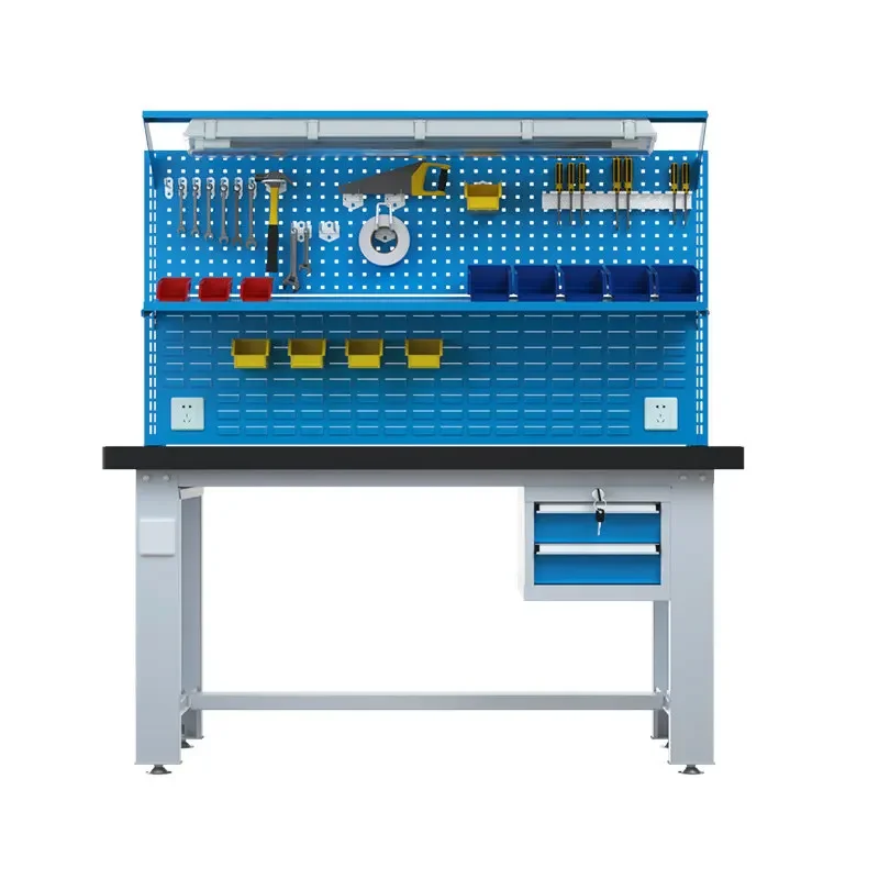 Heavy-duty fitter workbench console maintenance workshop operation stainless steel hanging plate