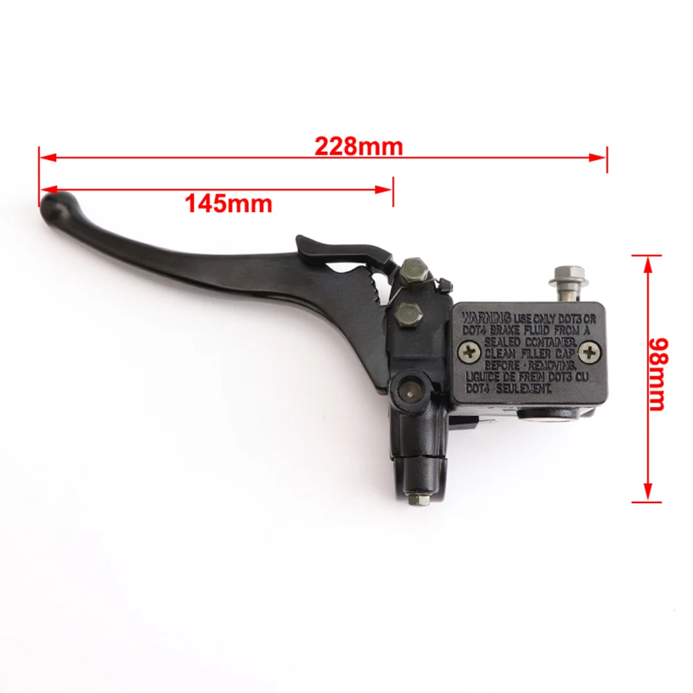 22mm Left /Right Front Master Cylinder Handlebar Hydraulic Brake Lever With Parking Brake For 150-250cc GY6 ATV Quad Bike Parts