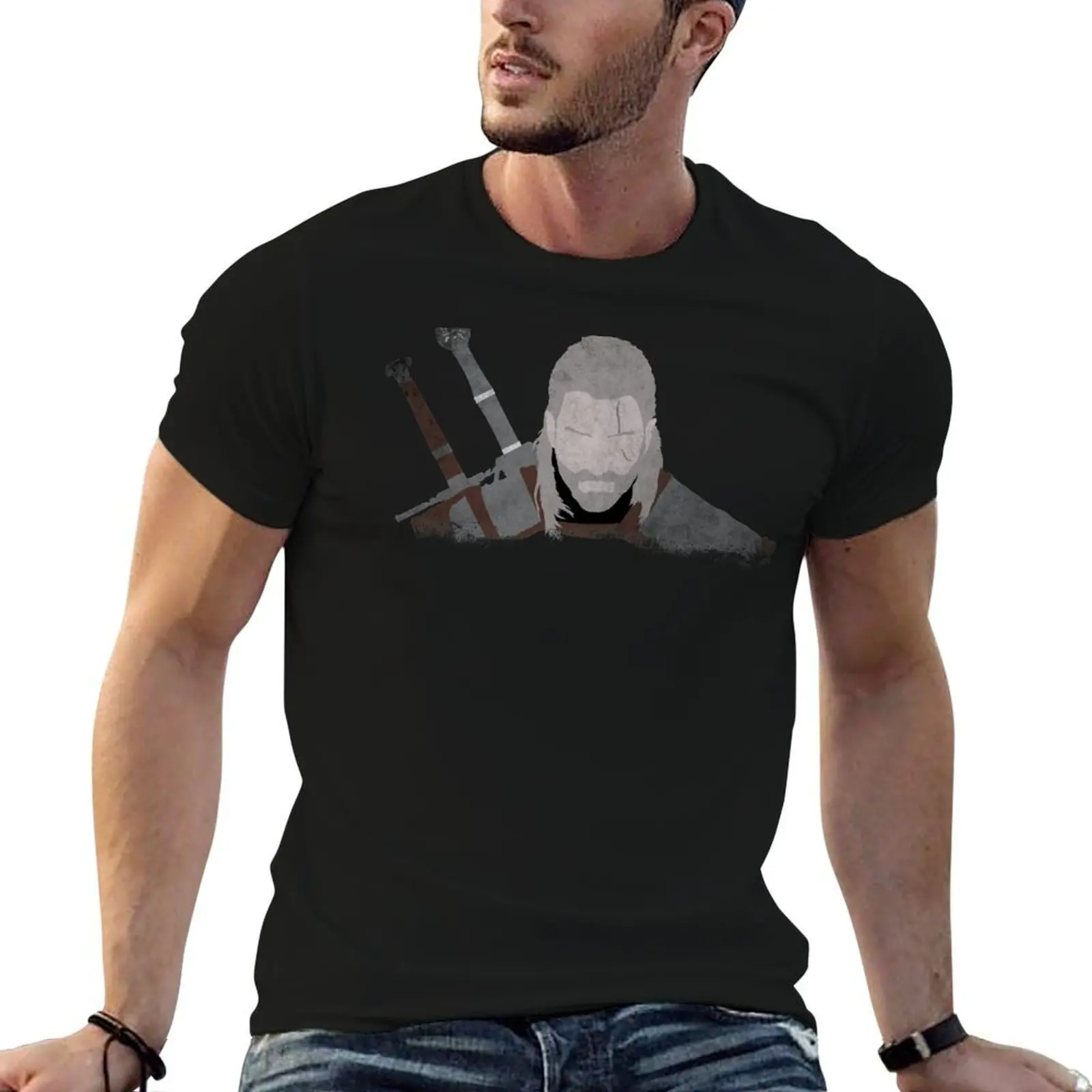 

t Rivia for t Geralt cotton with shirts of 100% shirts prints graphic shirts man tees T-Shirt man t