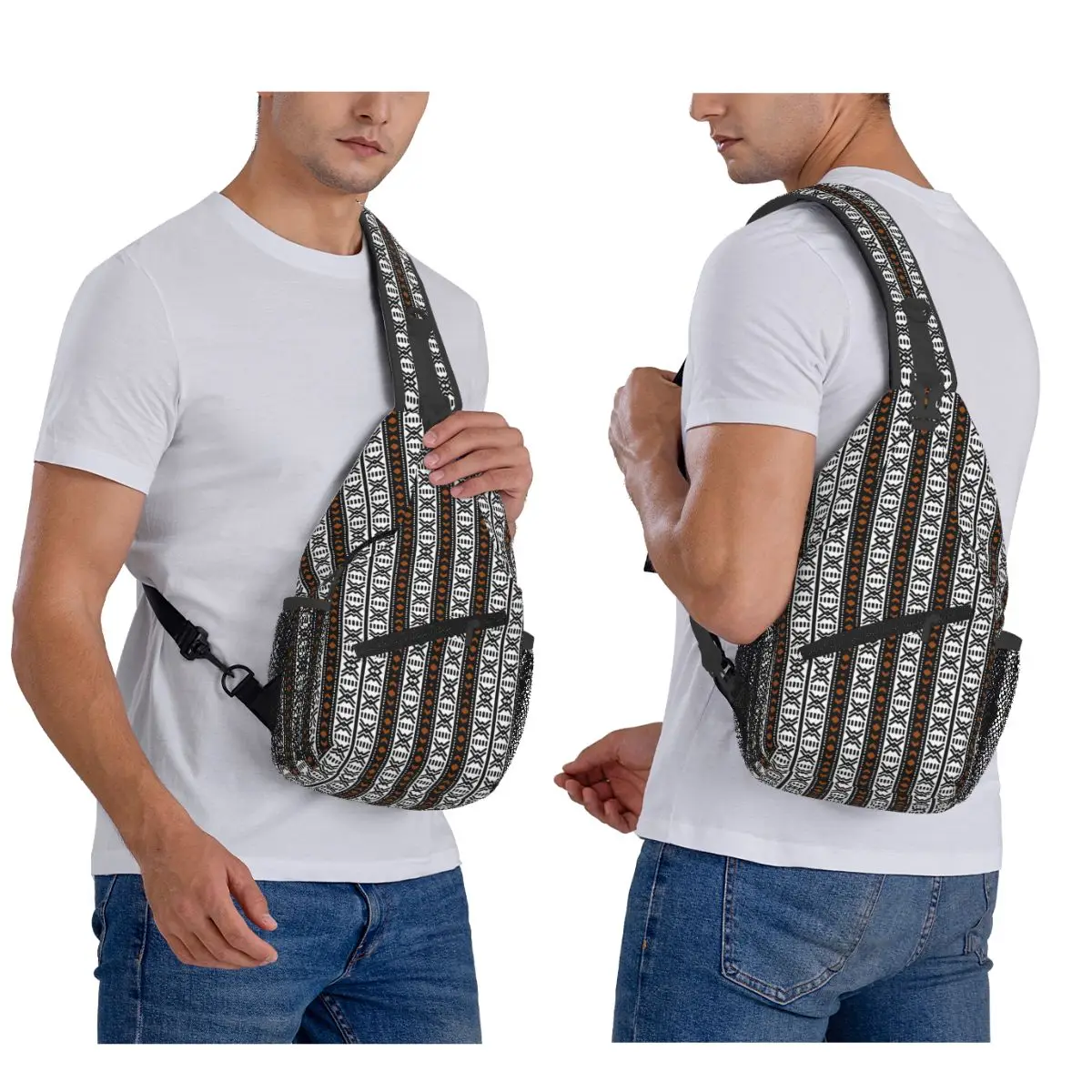 

Африканская нагрудная сумка Bogolan, мужской рюкзак через плечо, нагрудная сумка, дорожная походная рюкзак, сумка на плечо