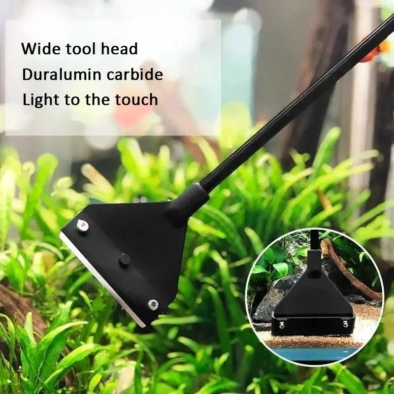 Non-slip Plastic Fish Tank Algae Cleaning Tool Detachable Extension Algae Scraper Labor-saving Scraper for Cleaning Aquariums